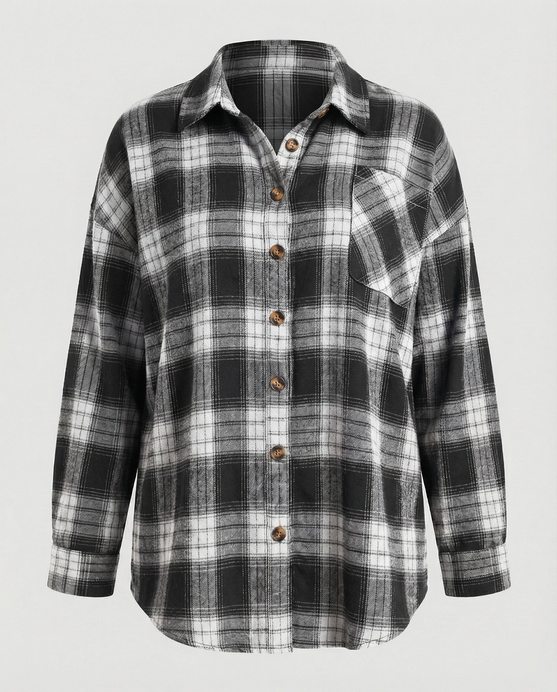 Damen Hemdjacke Flanell weit