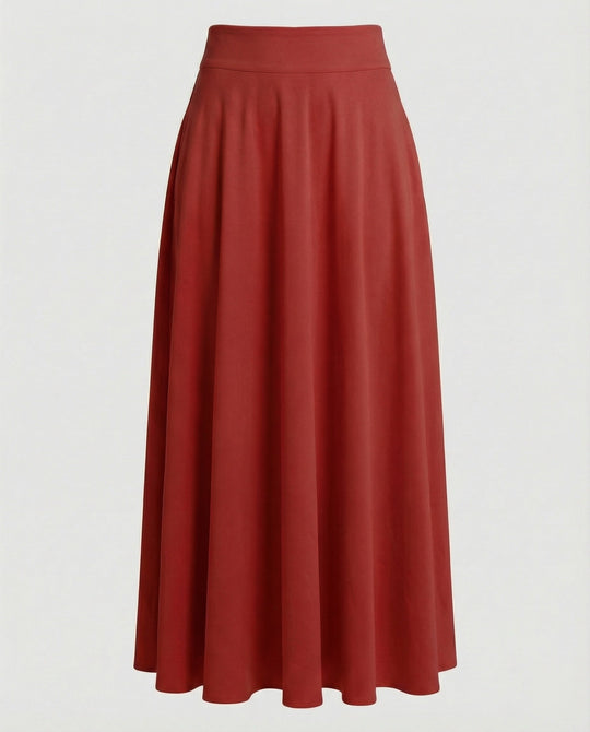 Damen Luftiger Maxi-Rock mit hohem Taillenbund