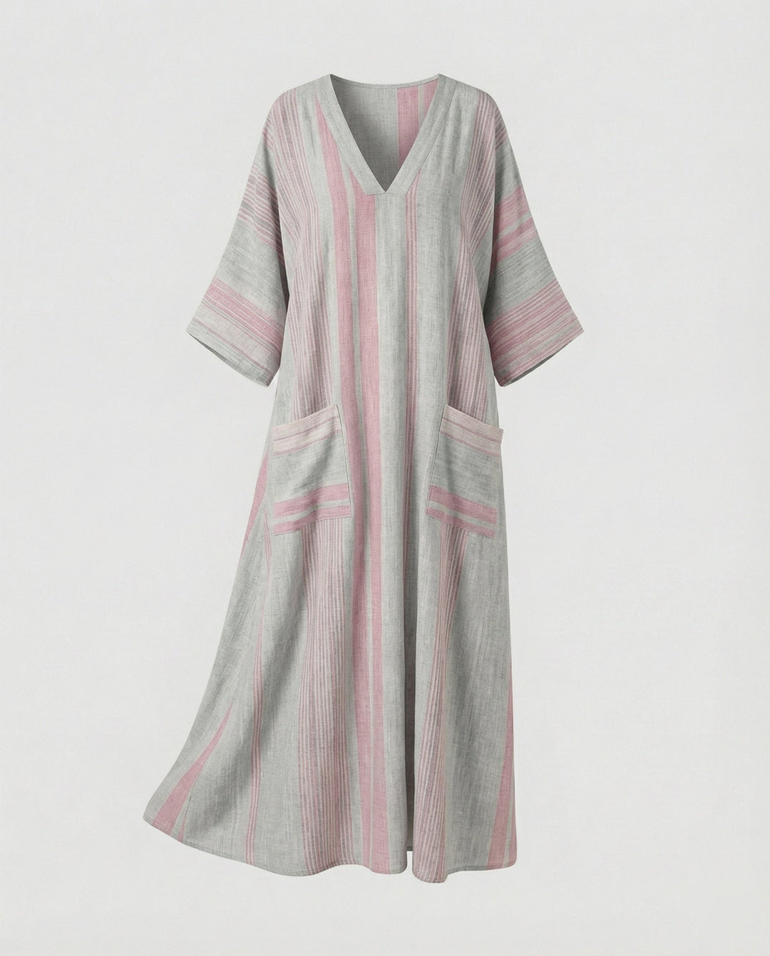 Leinen Kaftan Maxikleid Damen