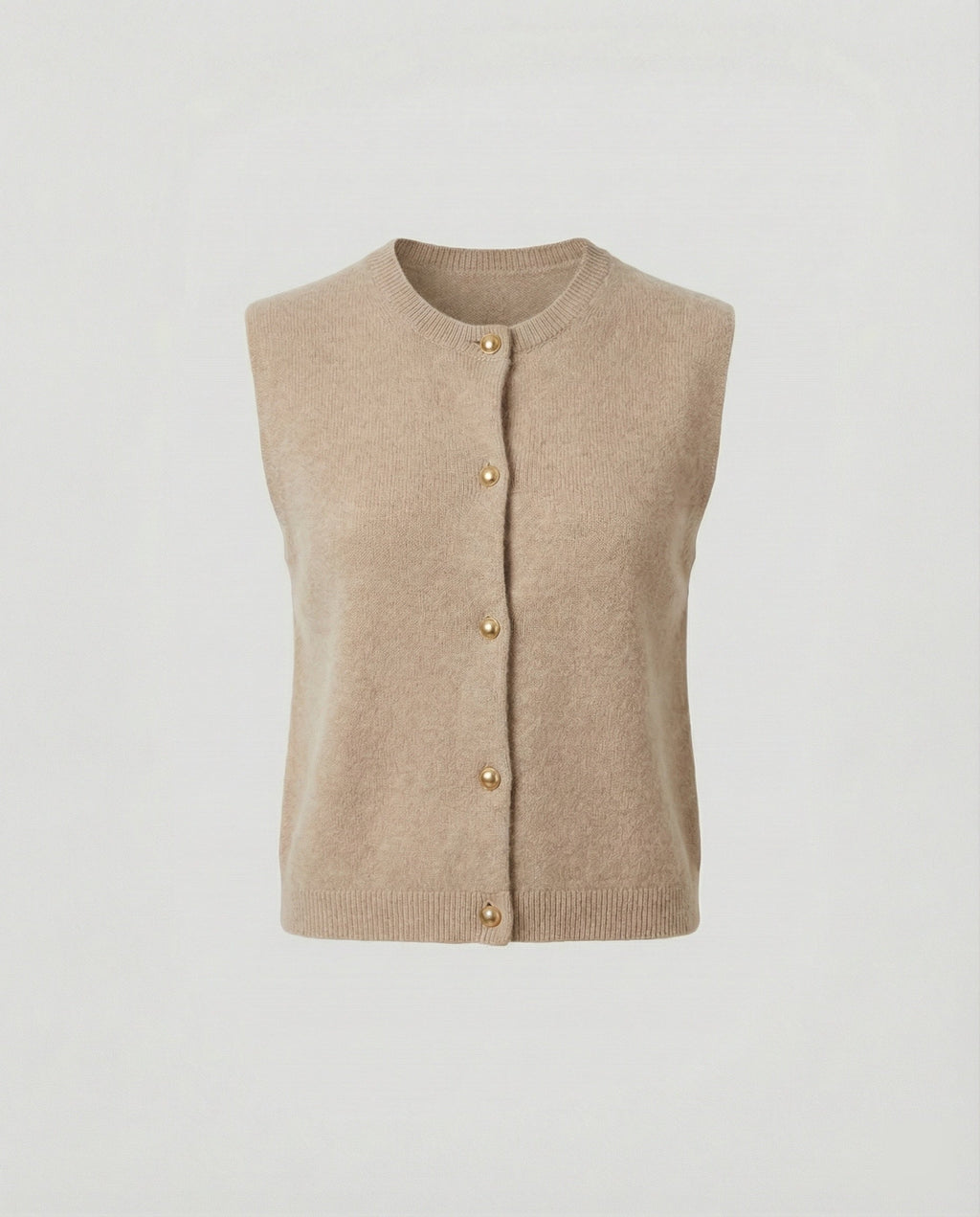Damen Strickweste elegant mit Knopfverschluss