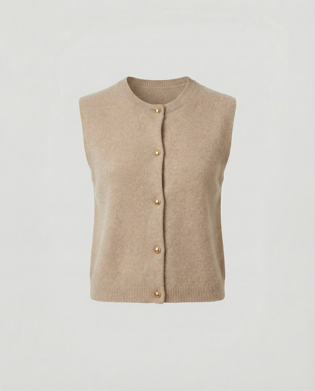 Damen Strickweste elegant mit Knopfverschluss