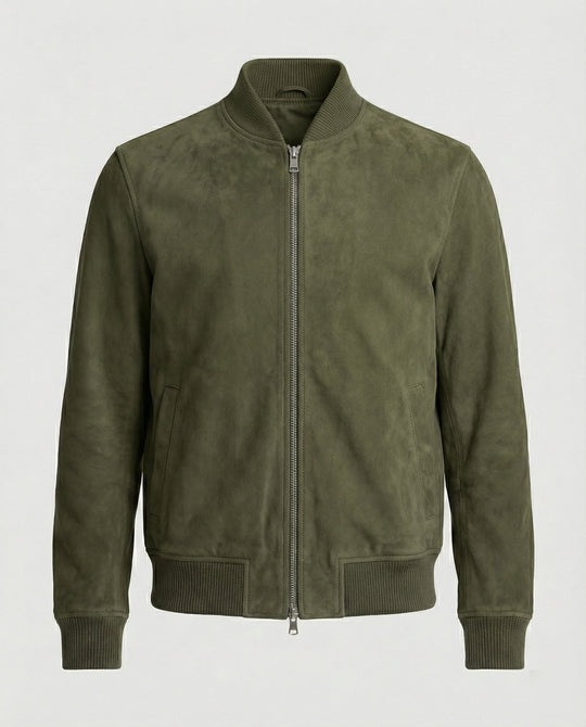 Freizeitkleidung Herren Bomberjacke Lederoptik