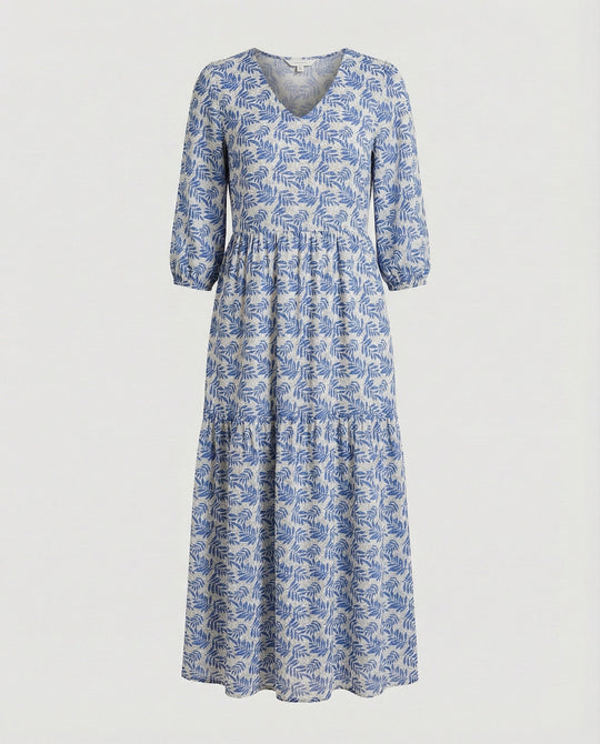 Damen Midikleid Sommer Stufenrock