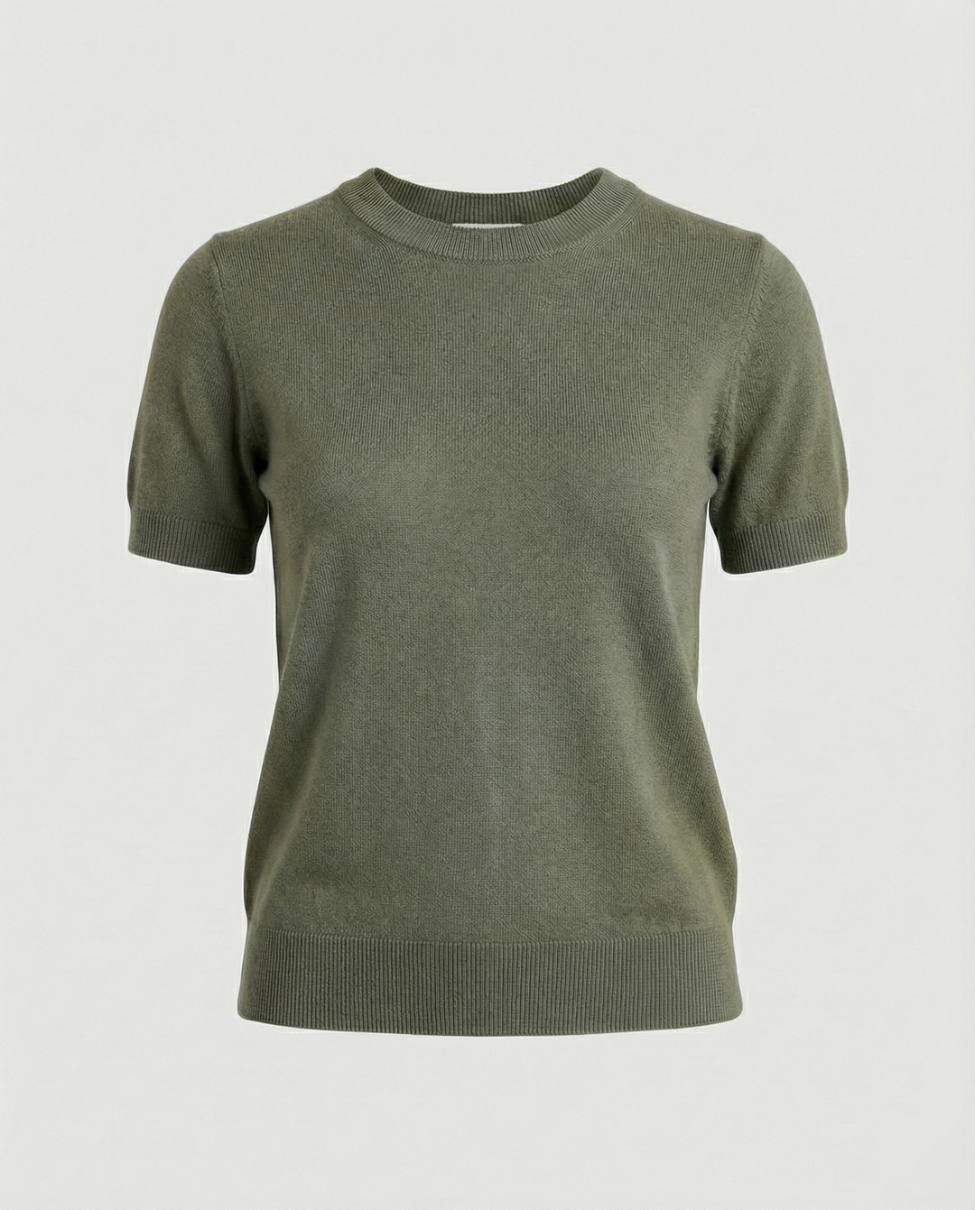 Damen Feinstrickpullover mit Kurzarmiger Silhouette und Weich Fließendem Material
