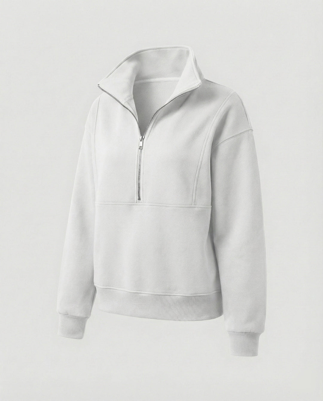 Jogginganzug Damen sportlich elegant mit Oversize-Hoodie und hohem Kragen