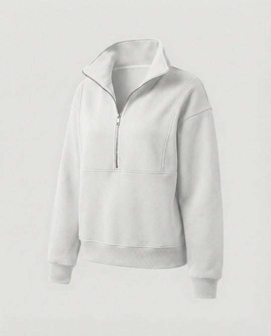 Jogginganzug Damen sportlich elegant mit Oversize-Hoodie und hohem Kragen