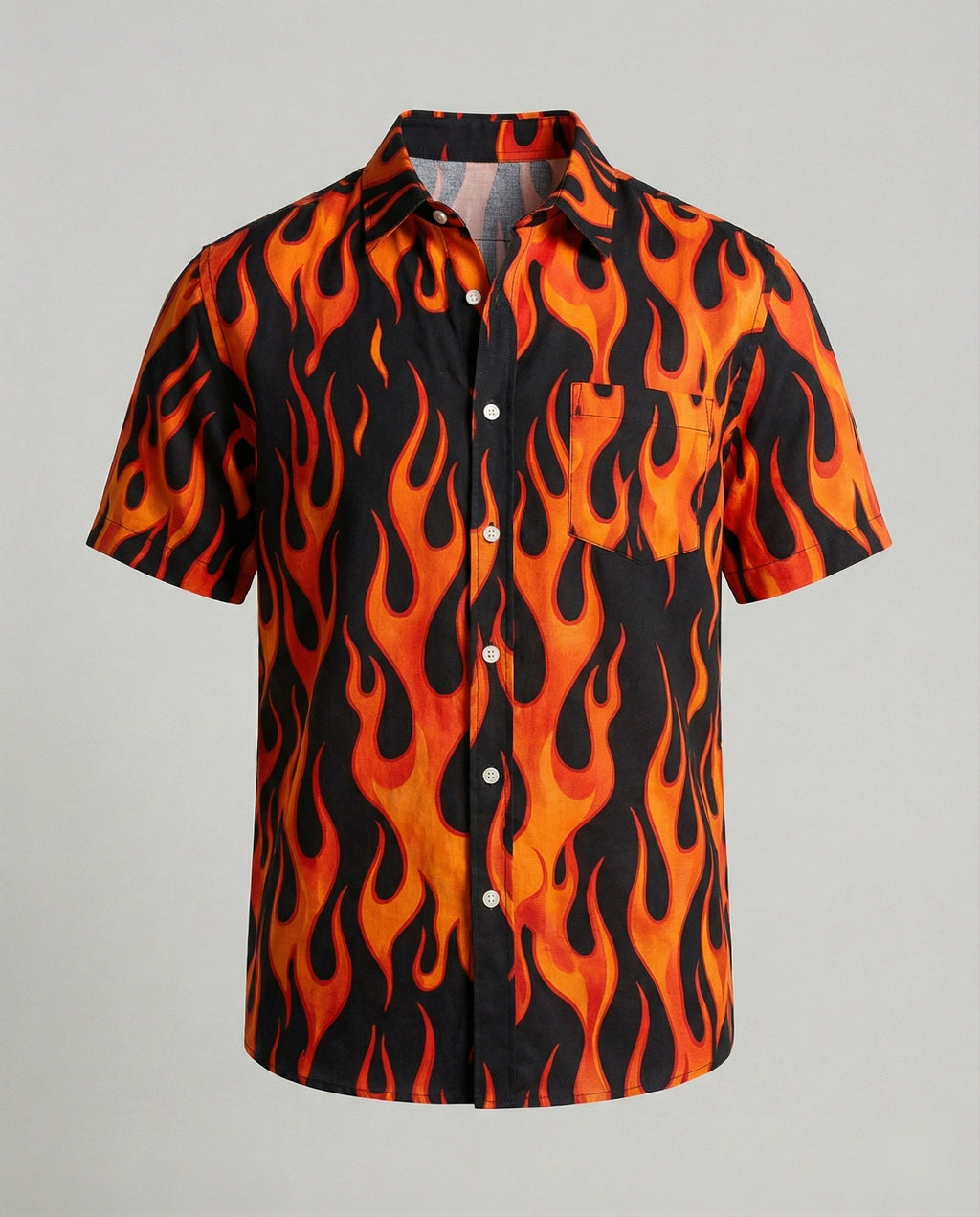 Kurzarm Hawaiihemd Herren Palmenprint