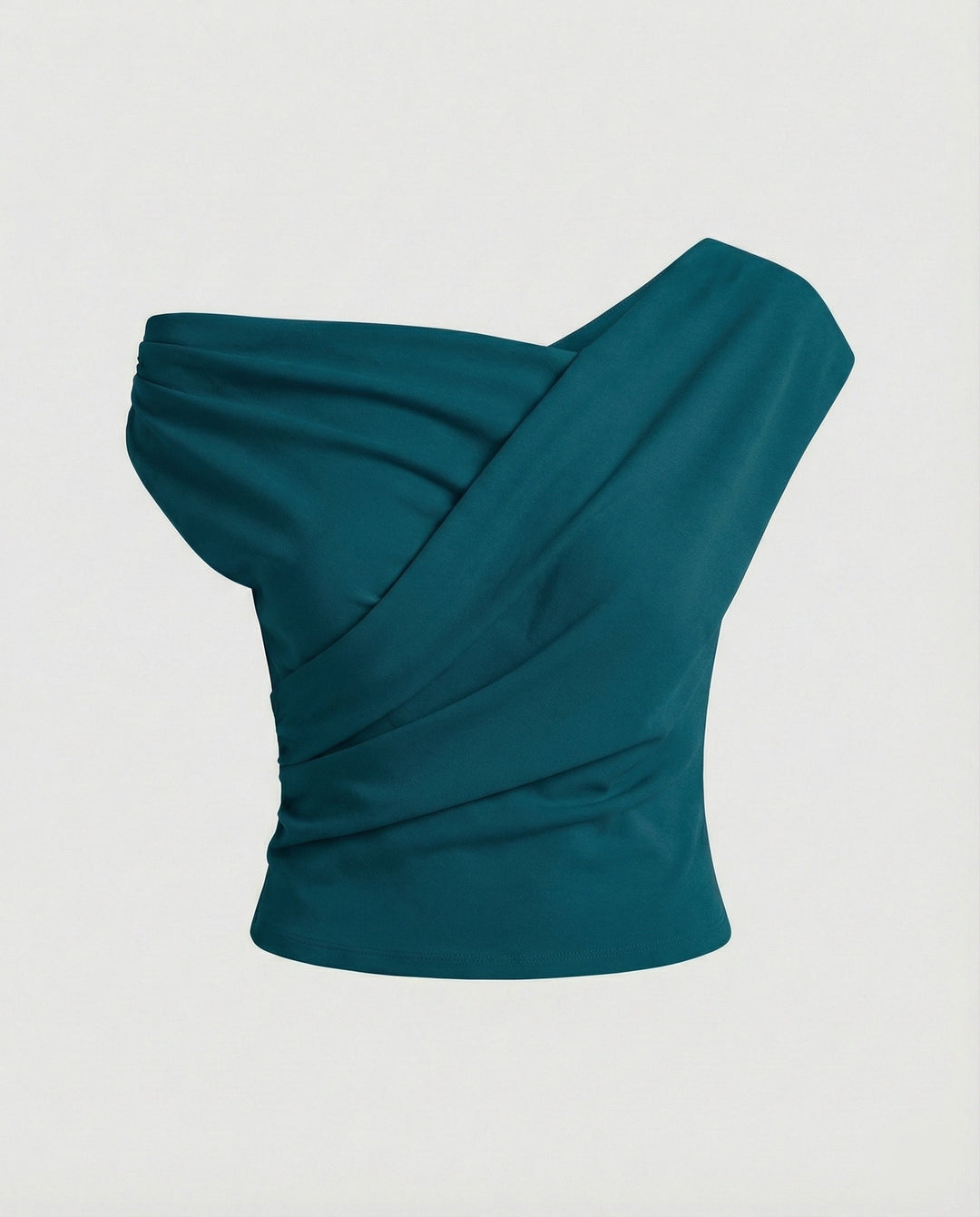 Damen Elegantes Drapiertes Oberteil mit asymmetrischem Schnitt