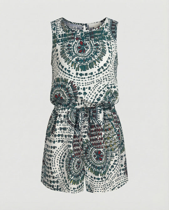 Kurzoverall Mit Ethno Muster Damen