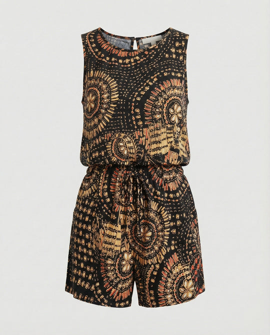 Kurzoverall Mit Ethno Muster Damen