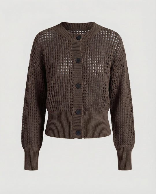 Damen luftiger Strickcardigan