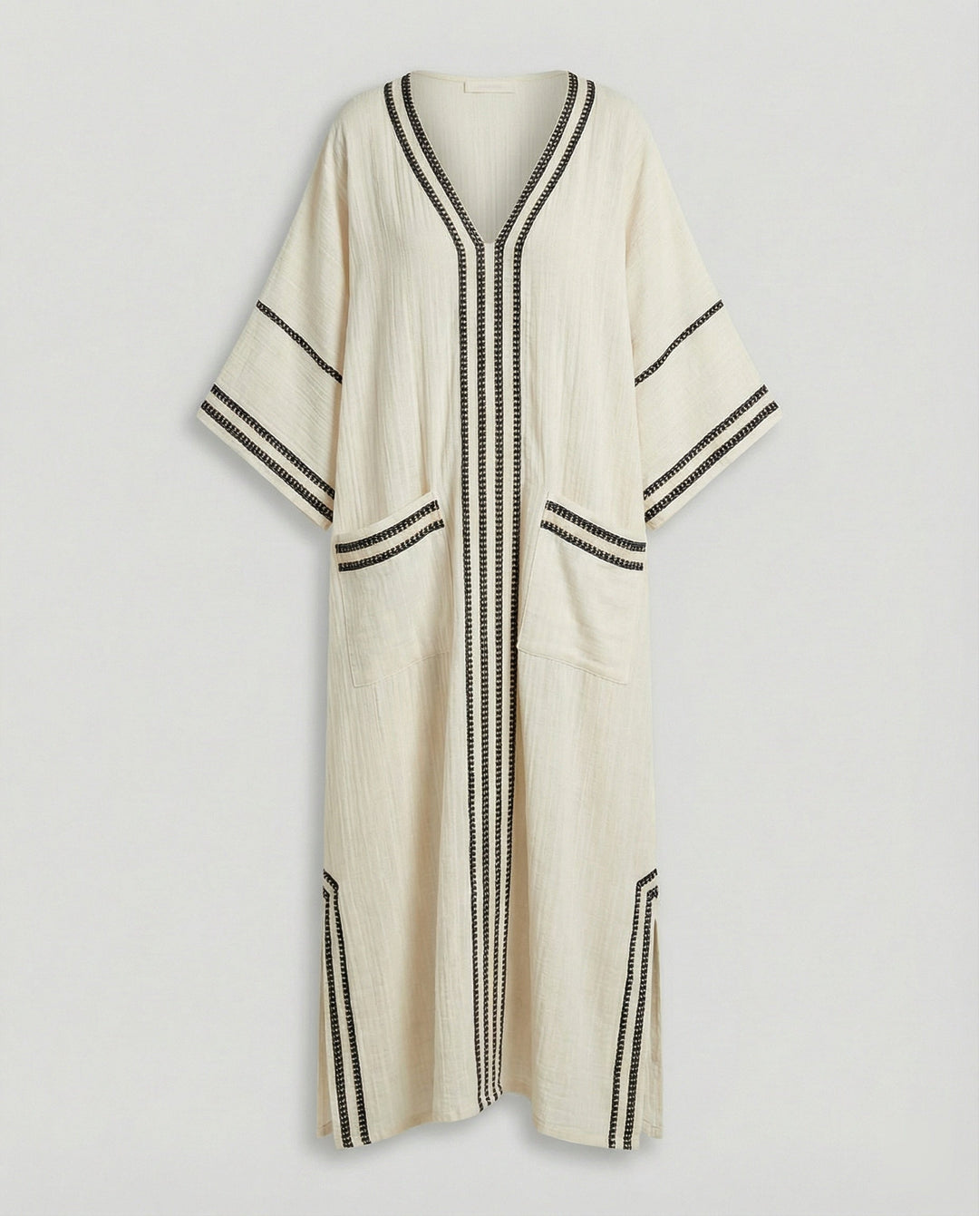 Leinen Kaftan Maxikleid Damen
