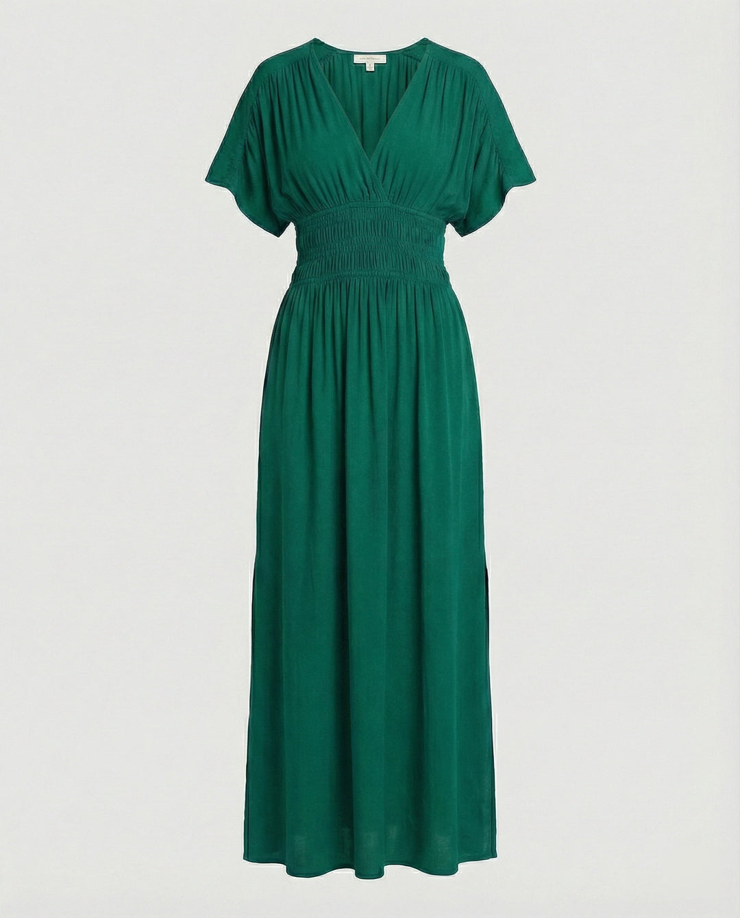 Damen Maxikleid Sommer V-Ausschnitt Schlitz