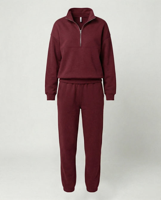 Jogginganzug Damen sportlich mit Zip-Hoodie und Jogginghose