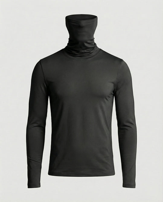 Herren Funktionsshirt mit hohem Kragen und innovativem Feuchtigkeitsmanagement
