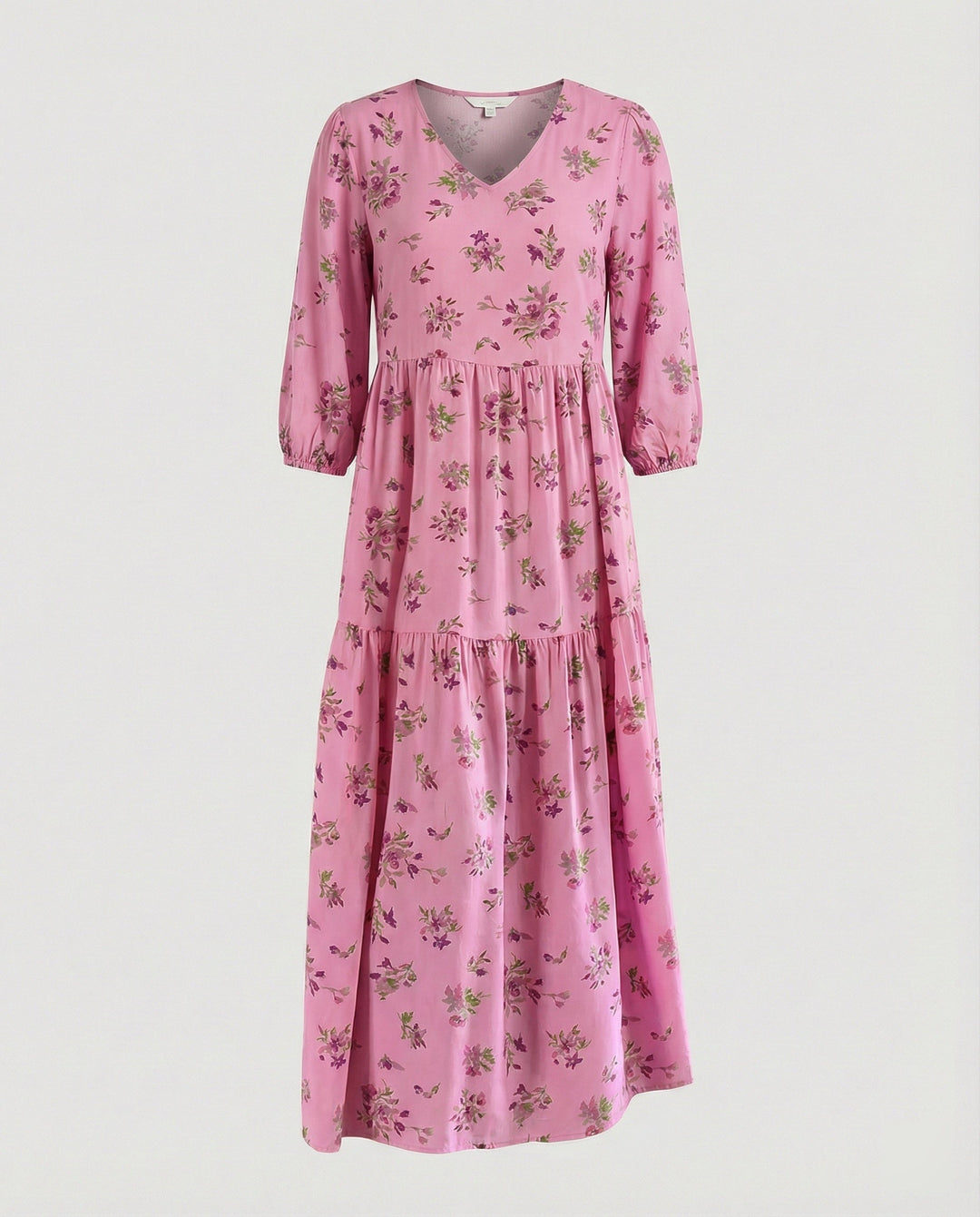 Damen Midikleid Sommer Stufenrock