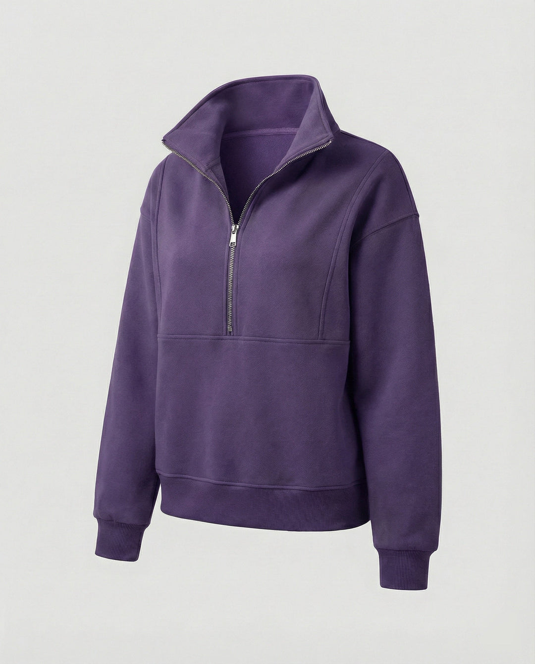 Jogginganzug Damen sportlich elegant mit Oversize-Hoodie und hohem Kragen