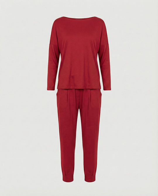 Jogginganzug Damen Lounge-Set mit weiten Ärmeln und Taschen