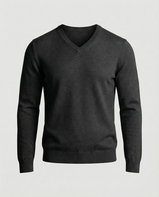 Herren V-Ausschnitt Feinstrickpullover