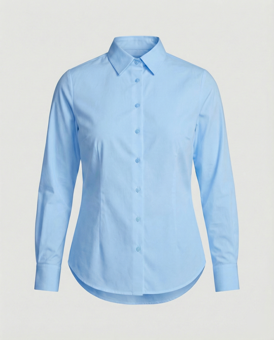 Hemdbluse Damen figurbetont mit Knopfdetails