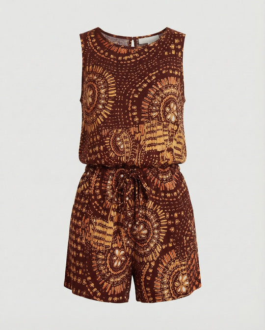 Kurzoverall Mit Ethno Muster Damen