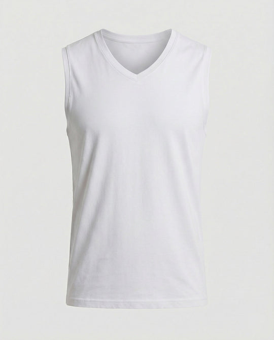 Herren ärmelloses V-Ausschnitt-Tanktop aus atmungsaktivem Stretchmaterial