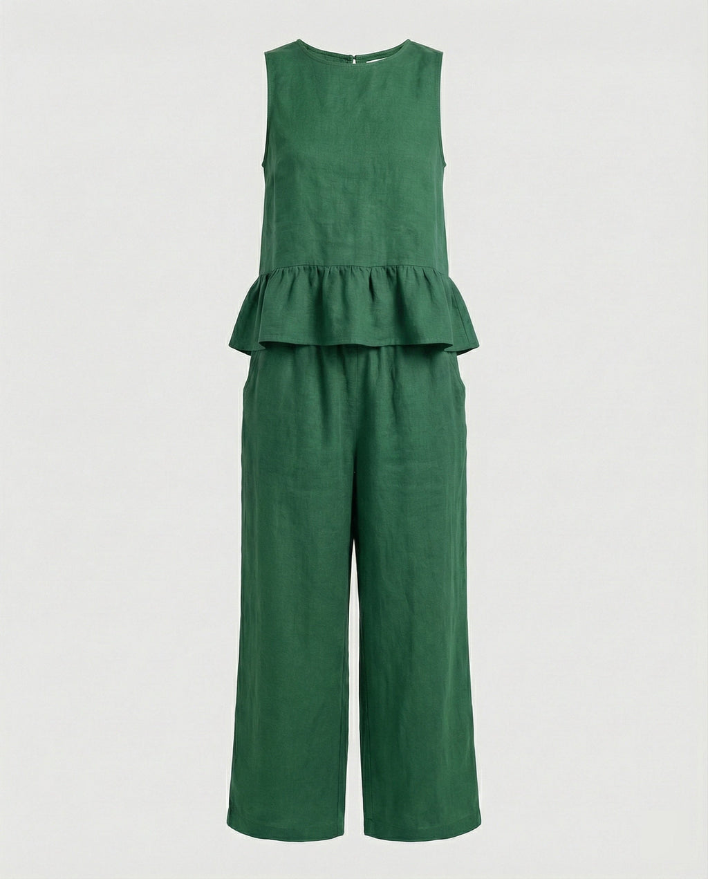 Damen Zweiteiler Set Volanttop & Palazzohose
