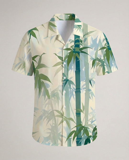 Herren Kurzarmhemd Hawaii Viskose