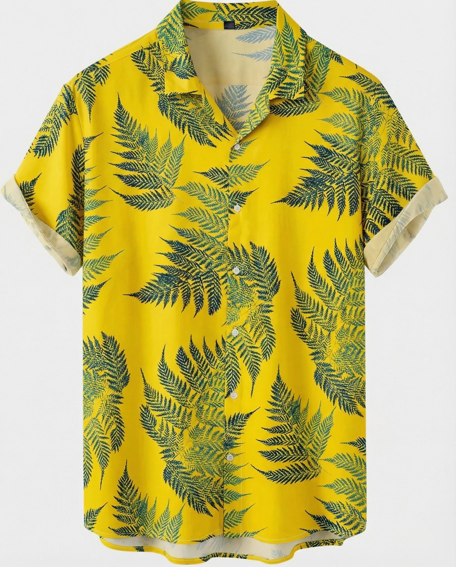 Kurzarm Hawaiihemd Herren Palmenprint