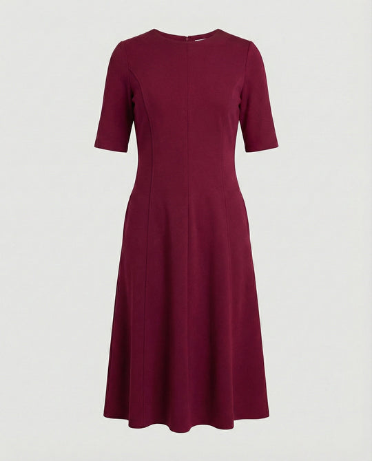 Damen Midikleid elegant Halbarm