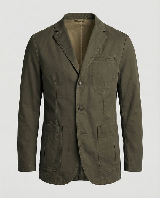 Herren Blazer Herren Baumwolle leger