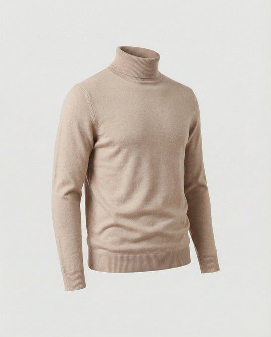Herren Rollkragenpullover aus weichem Merinowolle