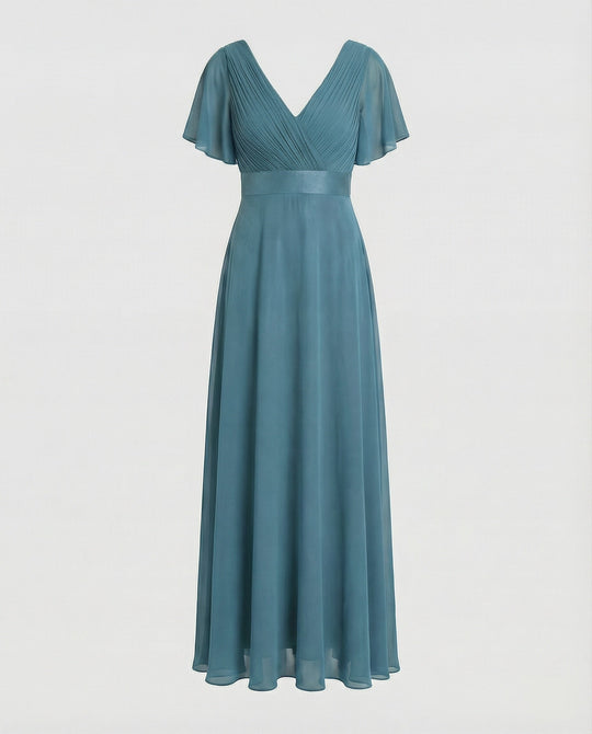 Damen Abendkleid lang Chiffon elegant