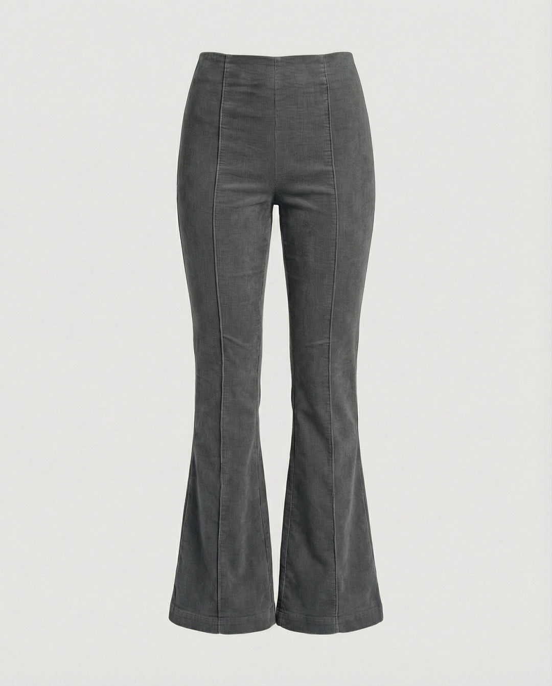 Damen Flared Cord-Hose mit hohem Bund und weichem Material