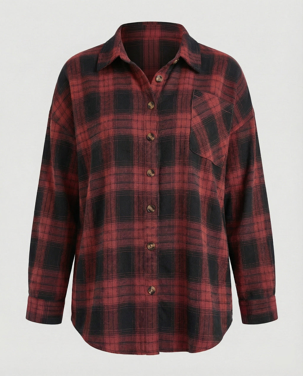 Damen Hemdjacke Flanell weit