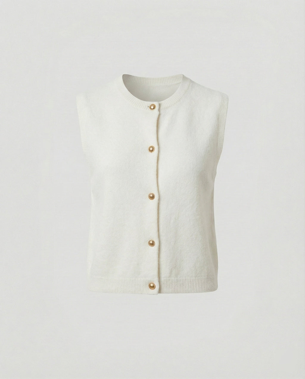 Damen Strickweste elegant mit Knopfverschluss