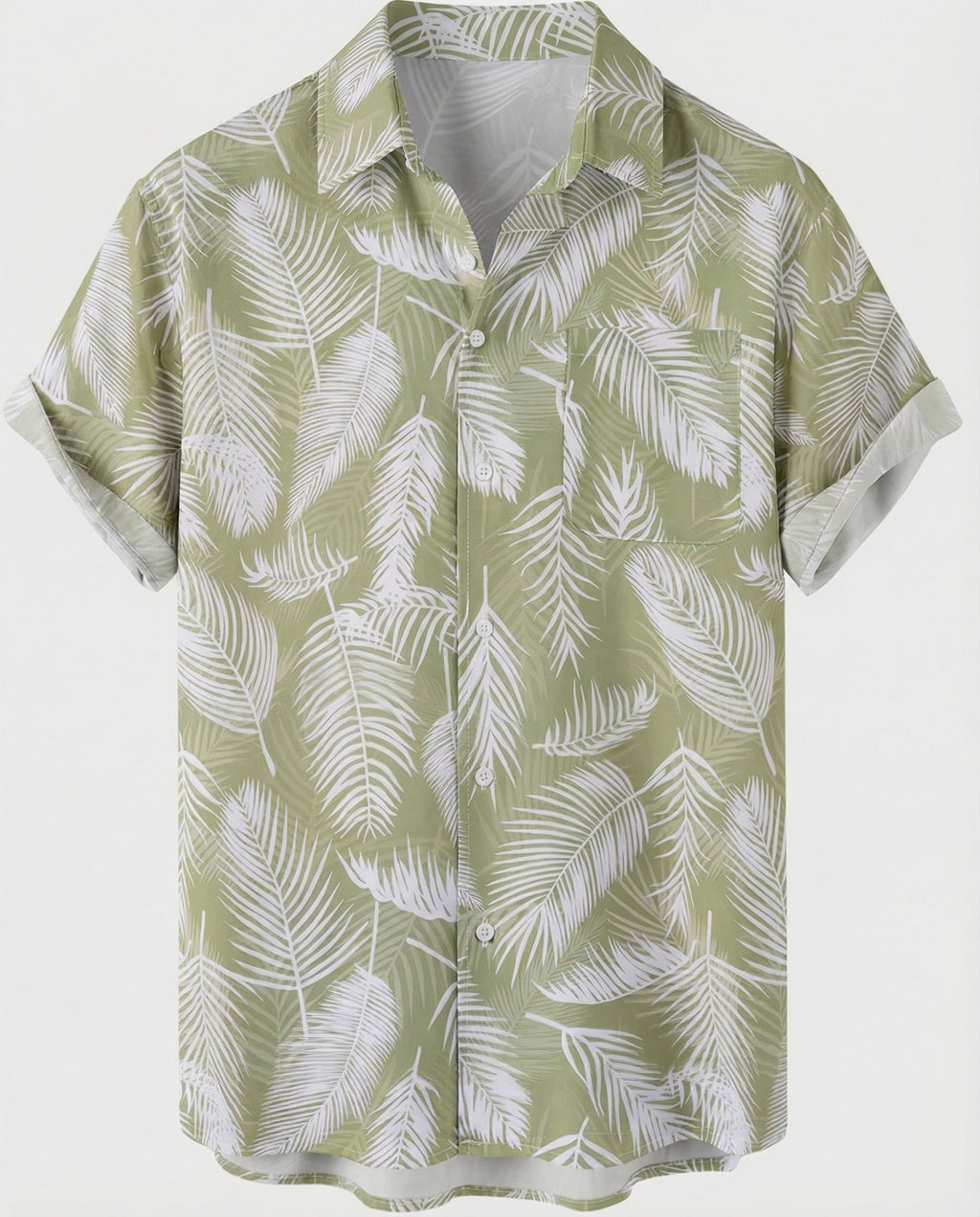 Kurzarm Hawaiihemd Herren Palmenprint