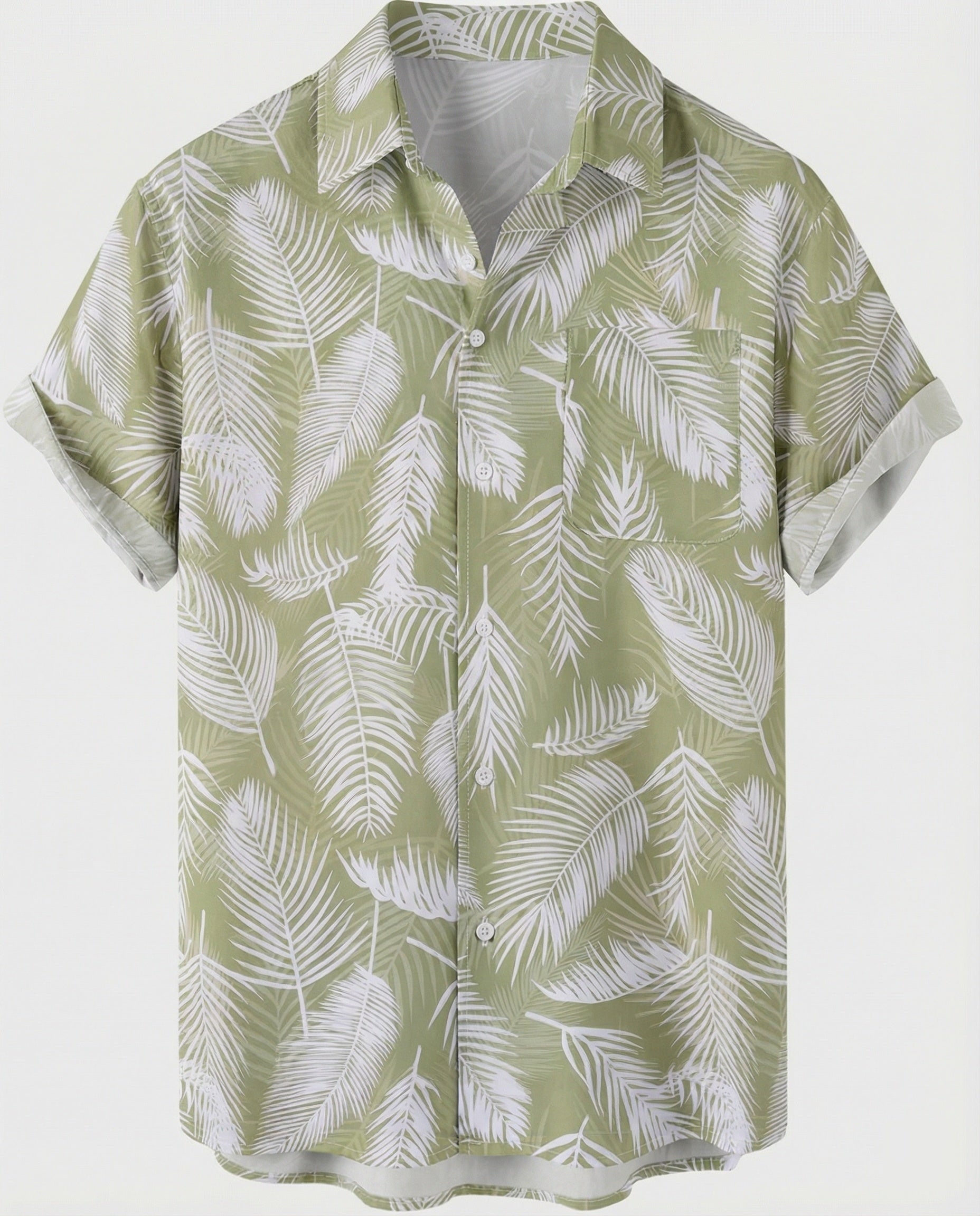 Kurzarm Hawaiihemd Herren Palmenprint