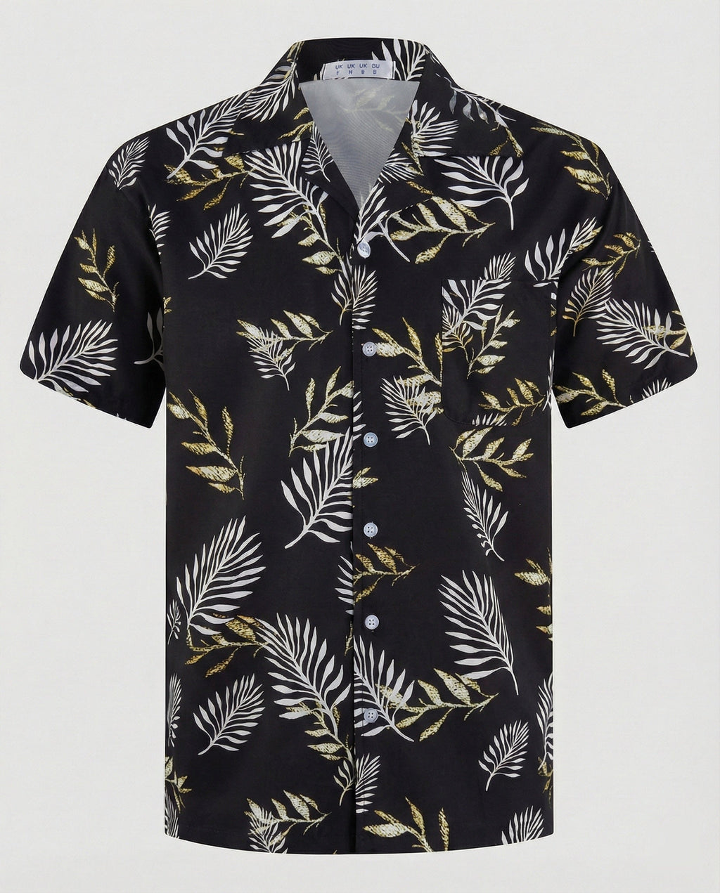 Kurzarm Hawaiihemd Herren Palmenprint
