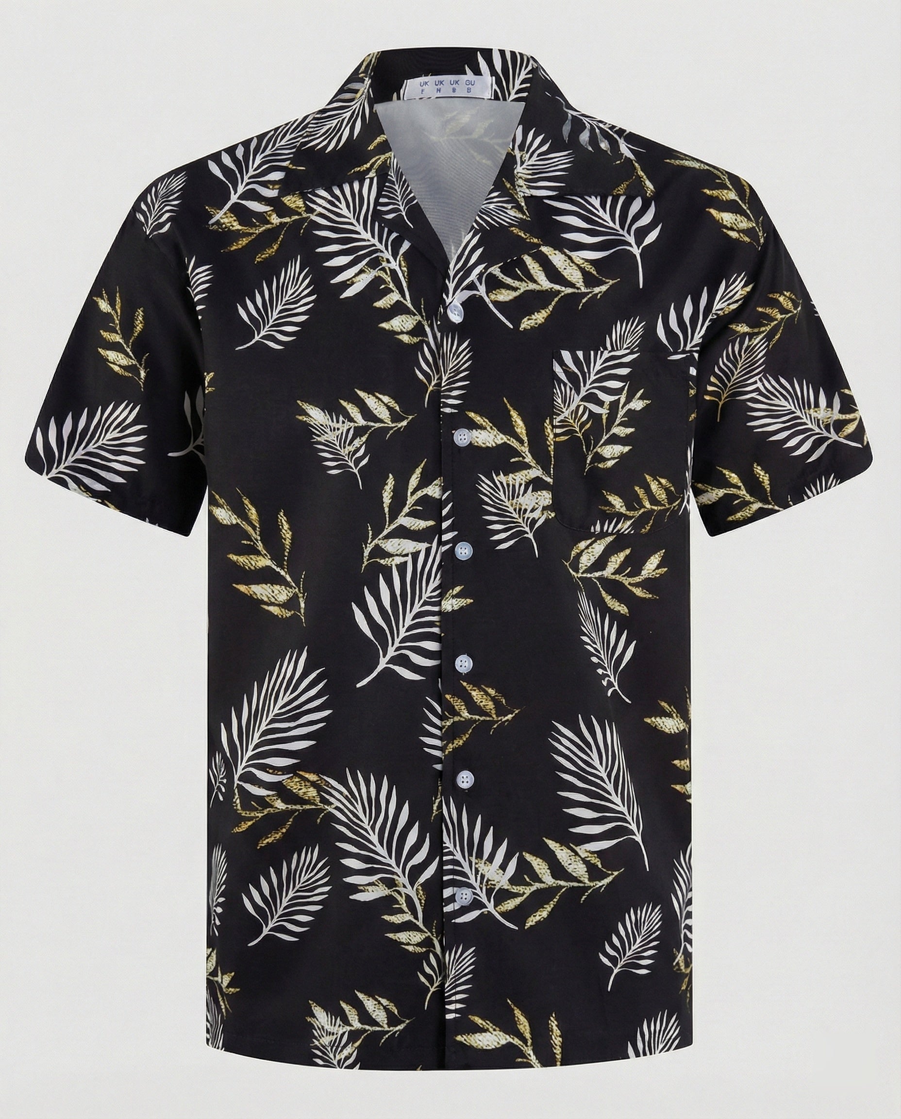 Kurzarm Hawaiihemd Herren Palmenprint