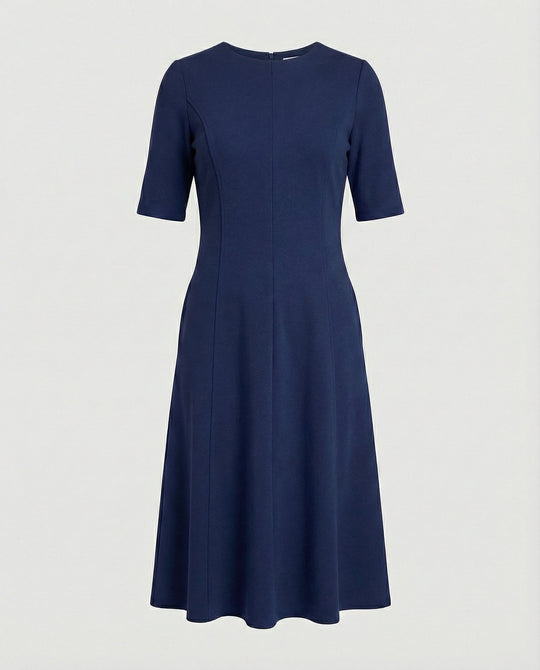 Damen Midikleid elegant Halbarm