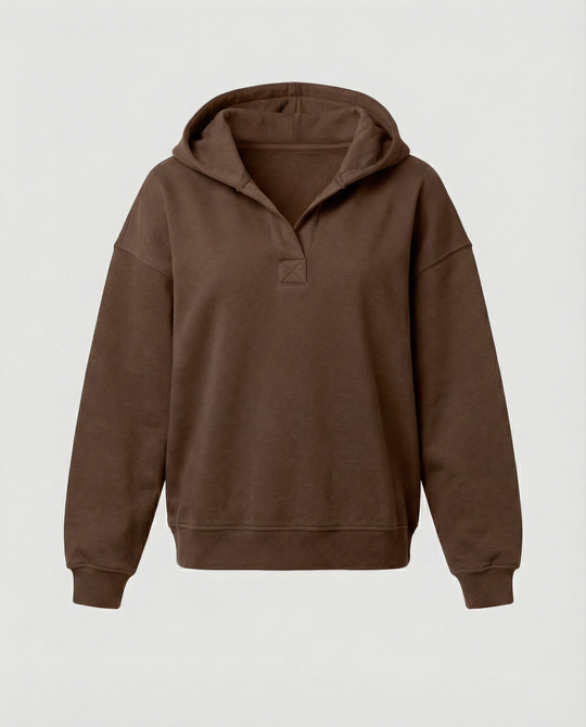 Damen Oversized Kapuzensweatshirt mit lässigem Stehkragen und langen Ärmeln Shopnory