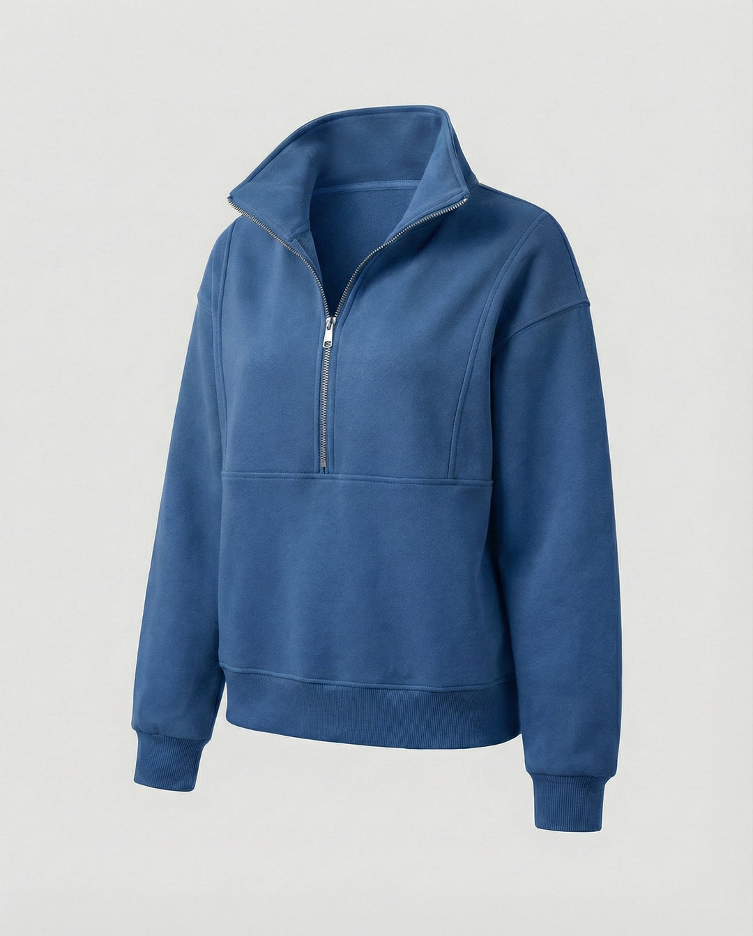Jogginganzug Damen sportlich elegant mit Oversize-Hoodie und hohem Kragen