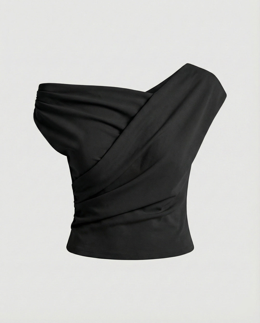 Damen Elegantes Drapiertes Oberteil mit asymmetrischem Schnitt