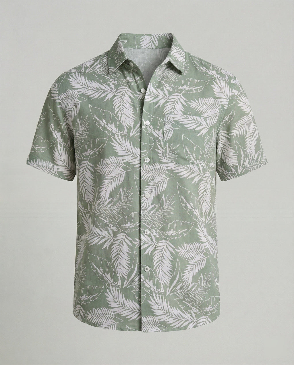 Kurzarm Hawaiihemd Herren Palmenprint