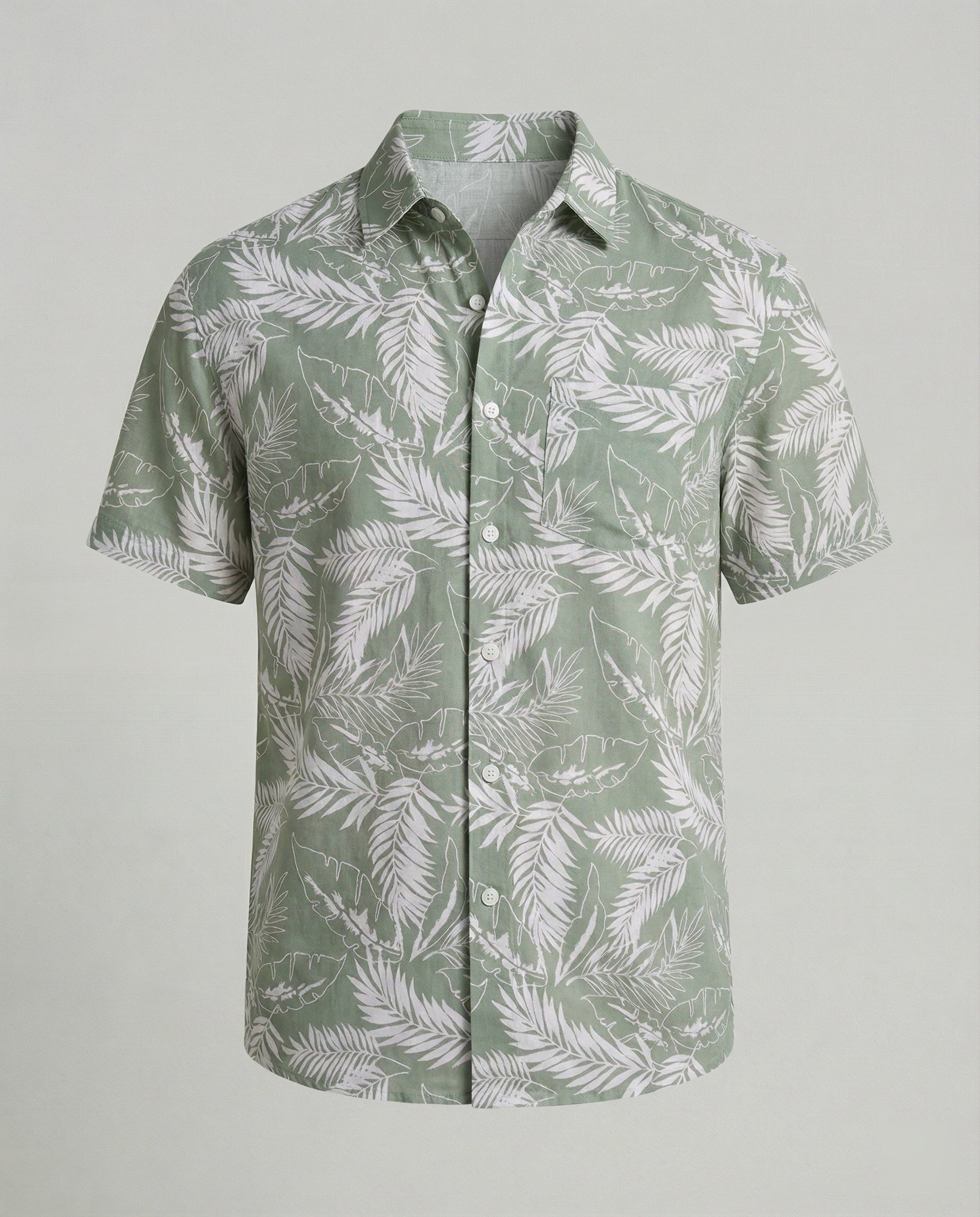 Kurzarm Hawaiihemd Herren Palmenprint