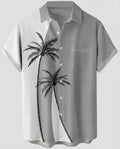 Kurzarm Hawaiihemd Herren Palmenprint