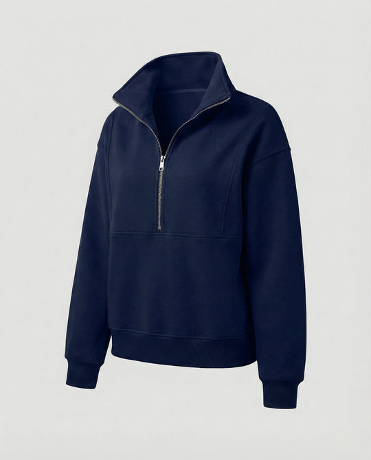 Jogginganzug Damen sportlich elegant mit Oversize-Hoodie und hohem Kragen