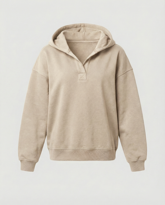 Damen Oversized Kapuzensweatshirt mit lässigem Stehkragen und langen Ärmeln Shopnory