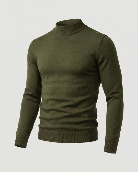 Herren eleganter Pullover mit Stehkragen